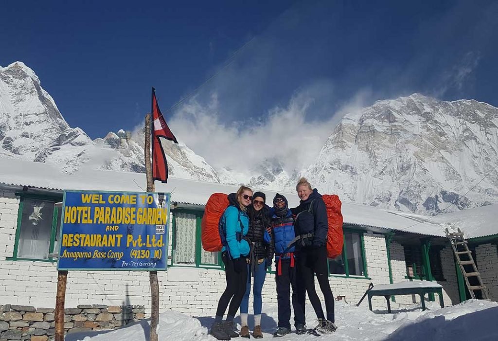 Female Travelers to Nepal with a Guide