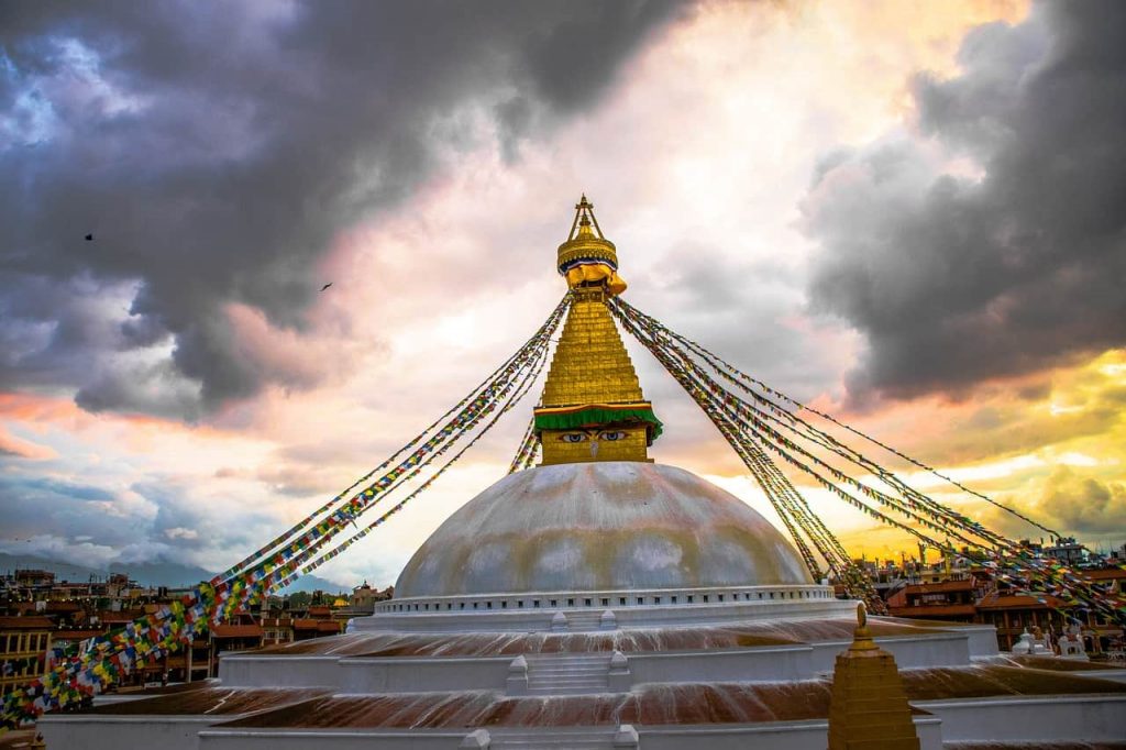 Boudhanath stupa in Kathmandu Nepal