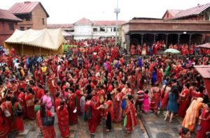 Celebrating Teej Festival in Nepal