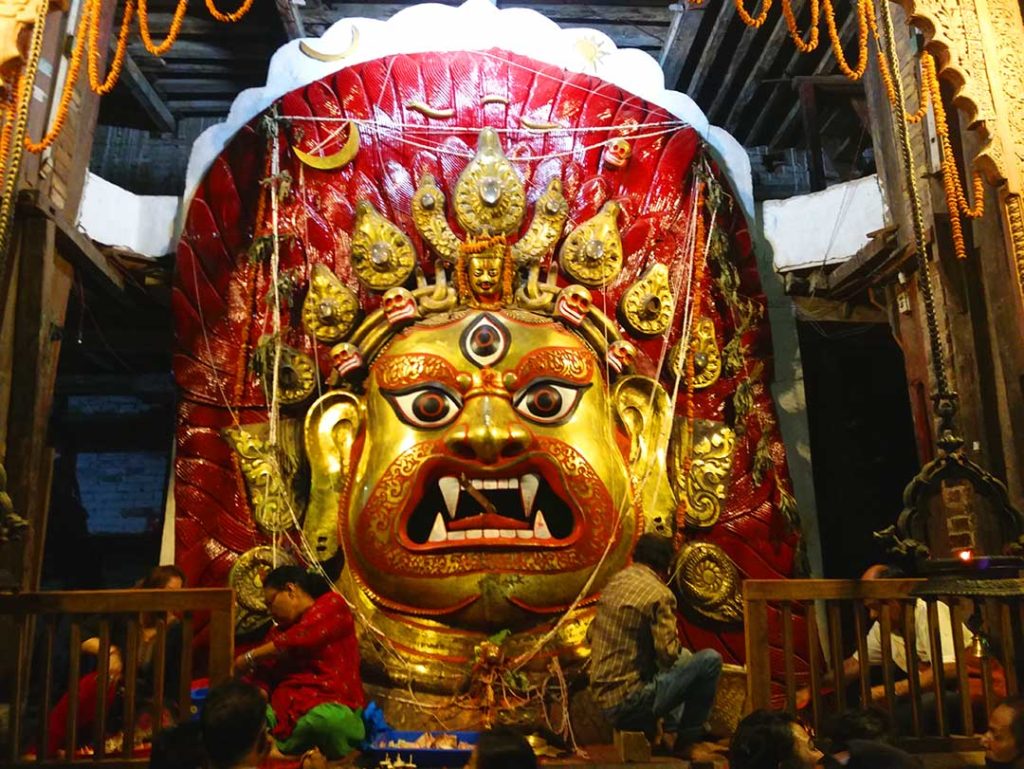 Bhairav during Indra Jatra in Kathmandu