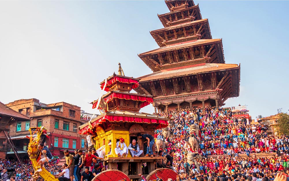 Bisket Jatra in Bhaktapur