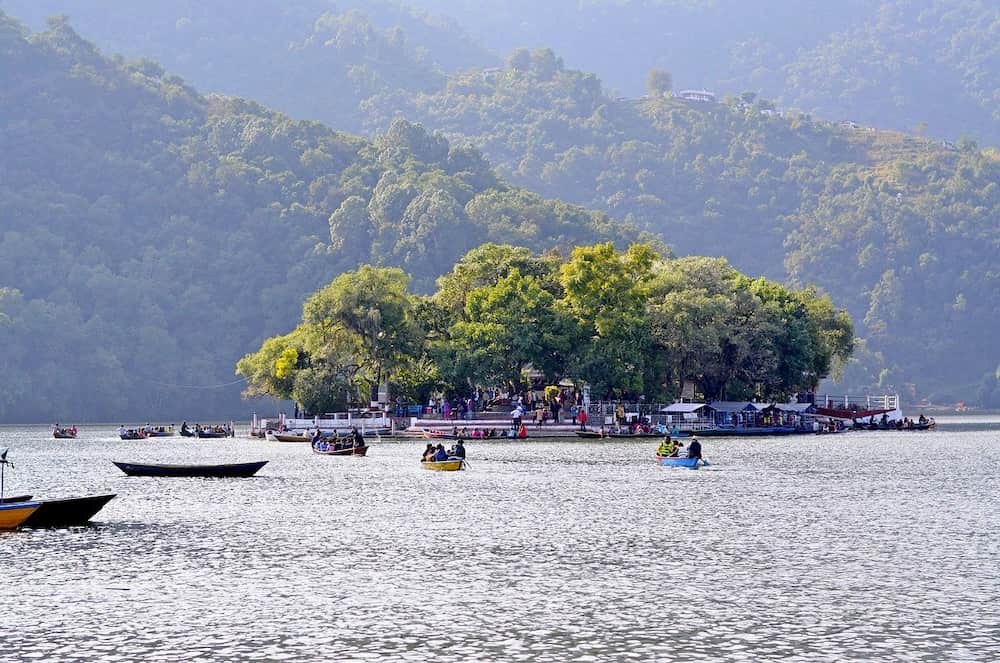 Phewa Lake with Tal Barahi Temple