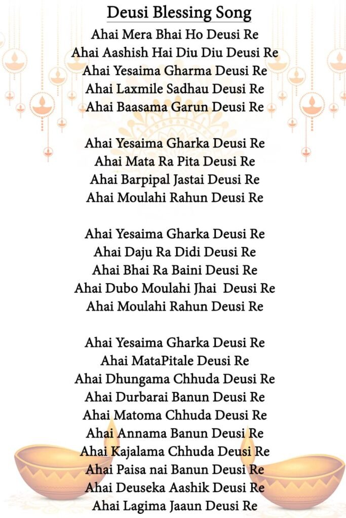 Blessing Song Lyrics to End Deusi Tihar Festival in Nepal