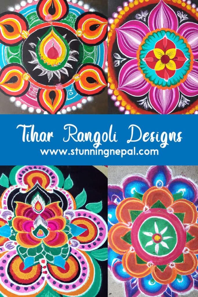 Tihar Festival Rangoli Designs Pinterest