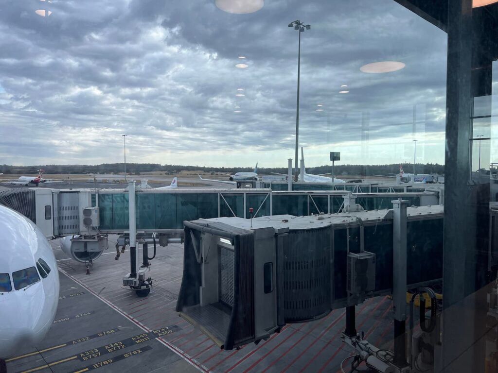 Flight Boarding from Australia to Nepal in Airport